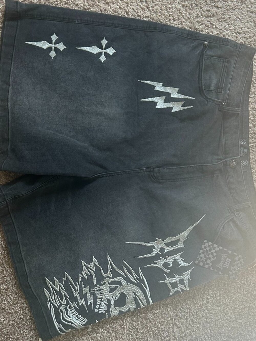 Rebel Vengeance Y2k jorts